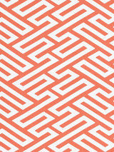 Scalamandre SC 000327218 CORAL CANTON FRET APPLIQUE Fabric - Eade's Wallpaper