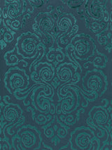 Scalamandre SC 000327219 EMERALD CIRRUS VELVET DAMASK Fabric - Eade's Wallpaper