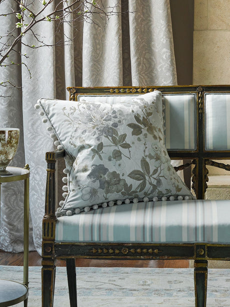 Scalamandre SC 000327224 GREY GARDEN ANTONELLA LAMPAS Fabric - Eade's Wallpaper