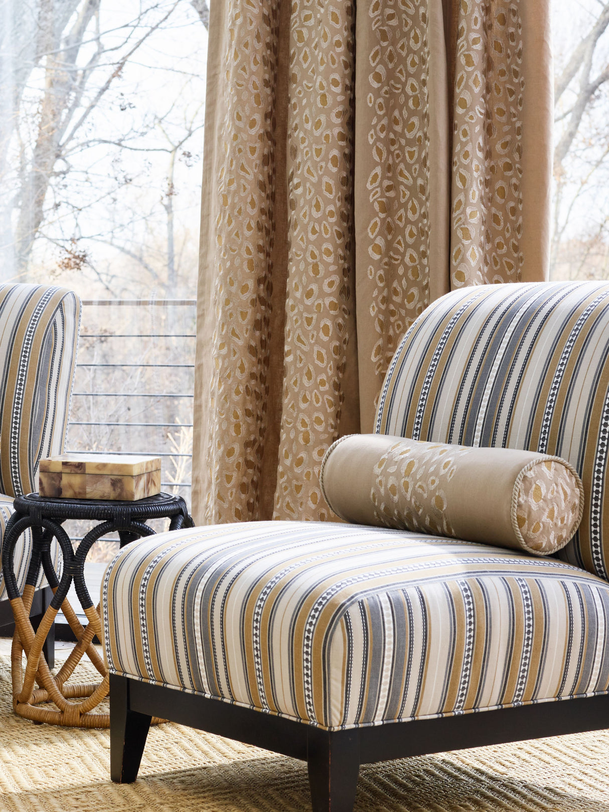 Scalamandre SC 000327255 DESERT CATWALK EMBROIDERY Fabric - Eade's Wallpaper