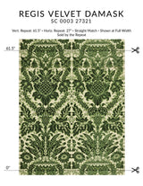 Scalamandre SC 000327321 FROND REGIS VELVET DAMASK Fabric - Eade's Wallpaper