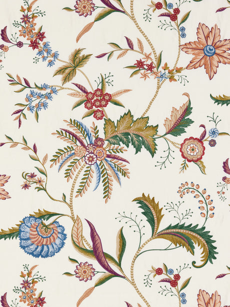 Scalamandre SC 000327325 JEWEL MULTI SERAPHINE EMBROIDERED SILK Fabric - Eade's Wallpaper