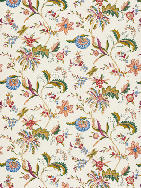 Scalamandre SC 000327325 JEWEL MULTI SERAPHINE EMBROIDERED SILK Fabric - Eade's Wallpaper
