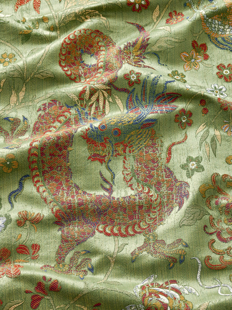 Scalamandre SC 000327327 SPRING MULTI DRAGON TABLEAU Fabric - Eade's Wallpaper