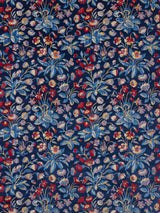 Scalamandre SC 000327328 NAVY LILAC MILLEFLEUR VELVET Fabric - Eade's Wallpaper