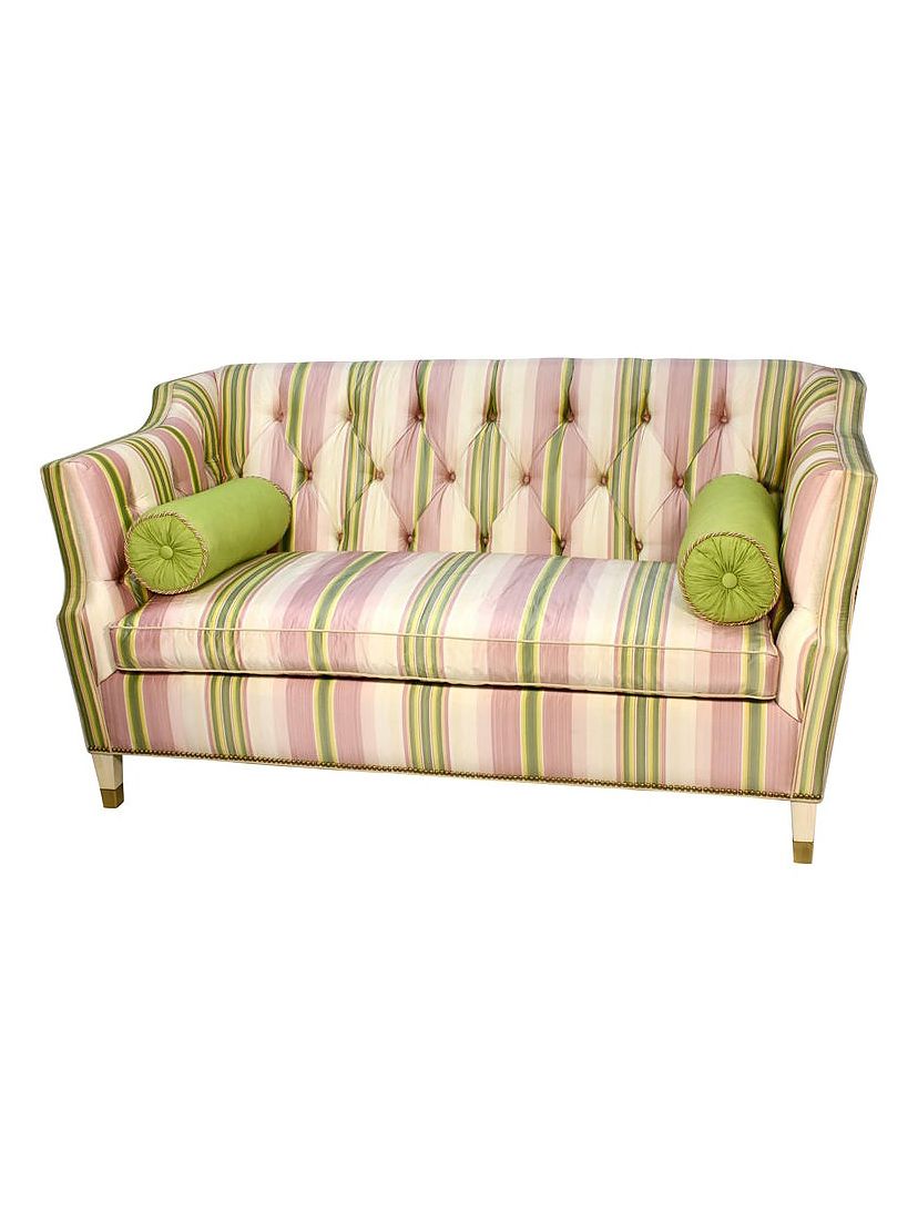 Scalamandre SC 000390010M CREAMS, GREENS & LAVENDERS SIMBOLO Fabric - Eade's Wallpaper