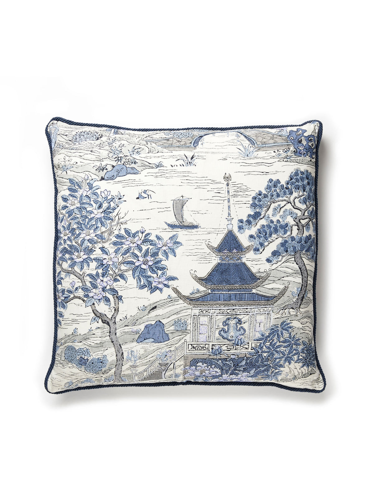 Scalamandre SC 0003SATOPILL SATOMI HAND BLOCK PRINT PILLOW -