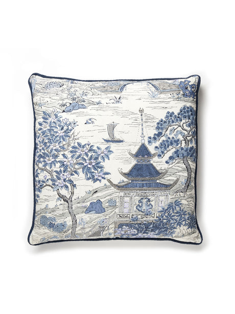 Scalamandre SC 0003SATOPILL SATOMI HAND BLOCK PRINT PILLOW -