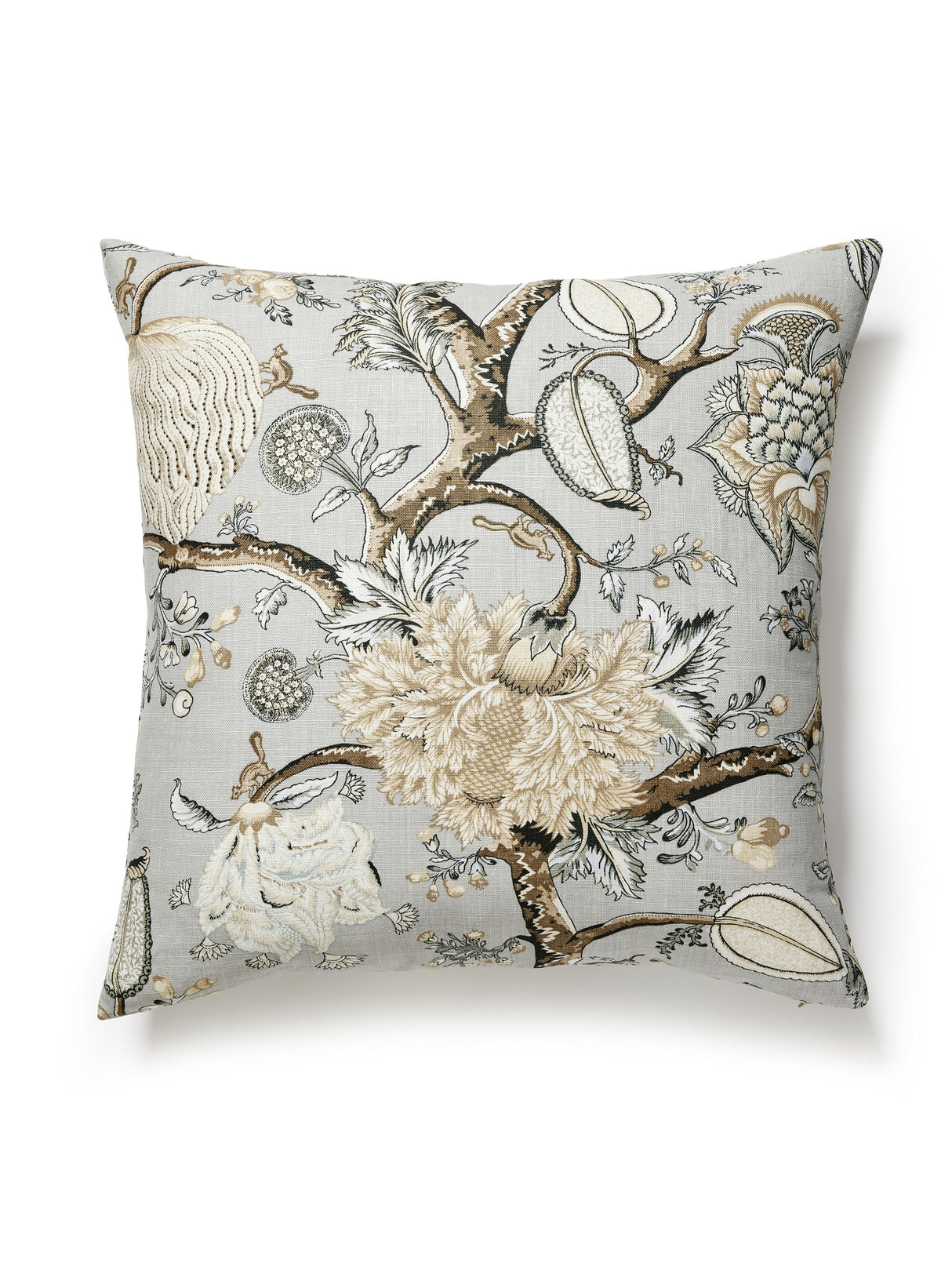 Scalamandre SC 0003SEDK16556 PONDICHERRY LINEN PRINT PILLOW 