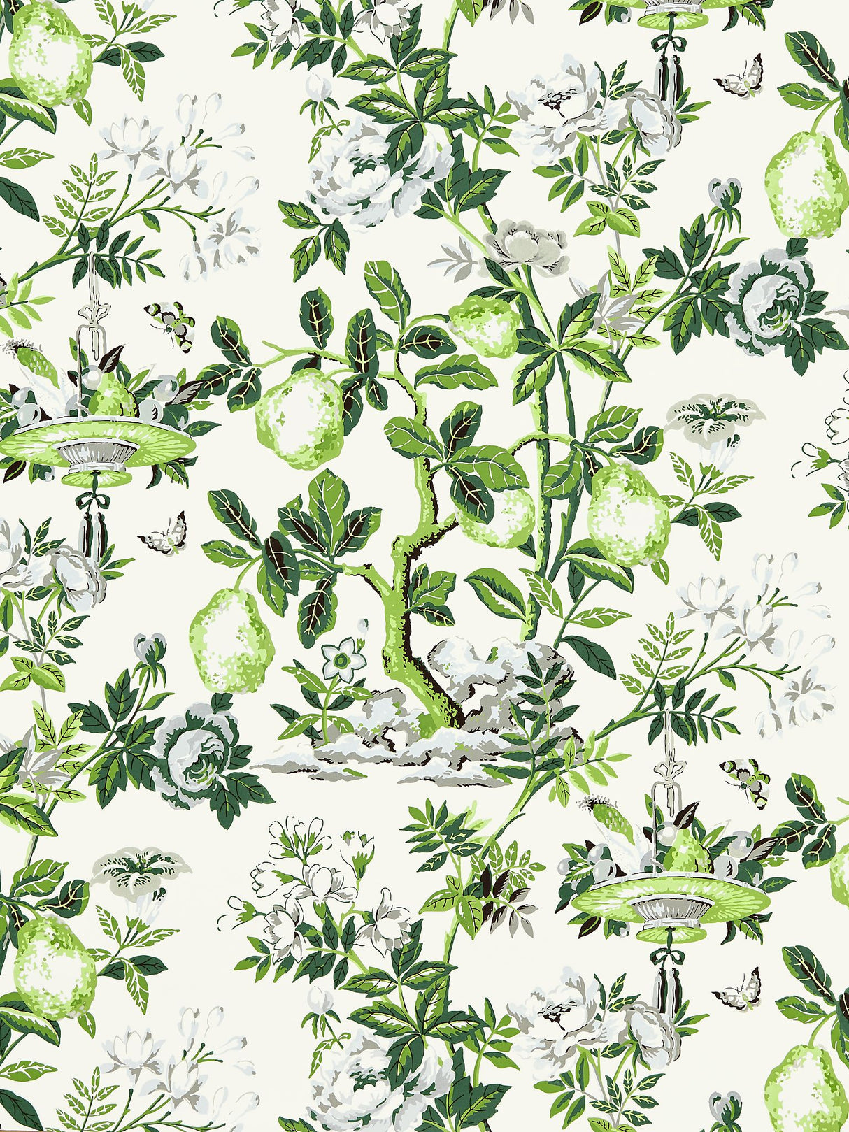 Scalamandre SC 0003WP88377 VERDANCE SHANTUNG GARDEN WALLPAPER - Eade's Wallpaper
