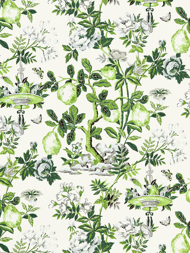 Scalamandre SC 0003WP88377 VERDANCE SHANTUNG GARDEN WALLPAPER - Eade's Wallpaper