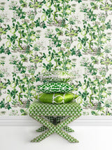 Scalamandre SC 0003WP88377 VERDANCE SHANTUNG GARDEN WALLPAPER - Eade's Wallpaper