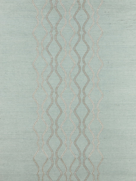 Scalamandre SC 0003WP88447 SEAGLASS VALENTINA EMBELLISHED SISAL WALLPAPER - Eade's Wallpaper
