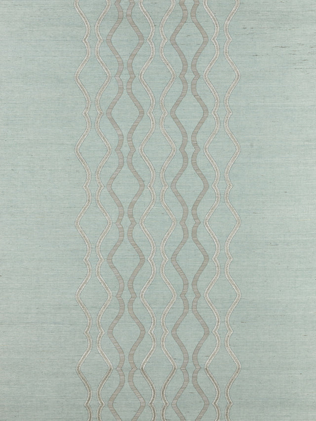Scalamandre SC 0003WP88447 SEAGLASS VALENTINA EMBELLISHED SISAL WALLPAPER - Eade's Wallpaper