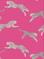 Scalamandre SC 0003WP88449D BUBBLEGUM LEAPING CHEETAH WALLPAPER - Eade's Wallpaper