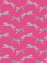 Scalamandre SC 0003WP88449D BUBBLEGUM LEAPING CHEETAH WALLPAPER - Eade's Wallpaper