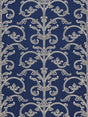Scalamandre SC 0003WP88558 NAVY SAXONY SCROLL WALLPAPER - Eade's Wallpaper