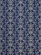 Scalamandre SC 0003WP88558 NAVY SAXONY SCROLL WALLPAPER - Eade's Wallpaper