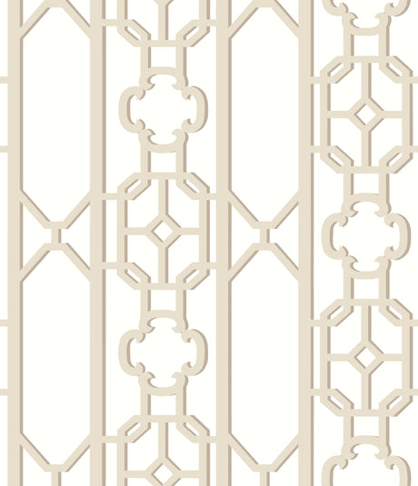 Scalamandre SC 0003WP88582D TOFFEE JOANNA FRET WALLPAPER - Eade's Wallpaper