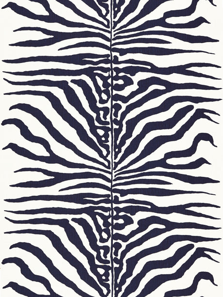 Scalamandre SC 000416366M NAVY ZEBRA Fabric - Eade's Wallpaper