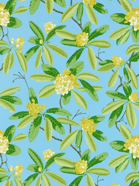 Scalamandre SC 000416454M CAROLINA RHODODENDRON - OUTDOOR Fabric - Eade's Wallpaper