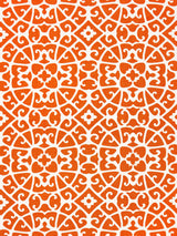 Scalamandre SC 000416559 PERSIMMON ANSHUN LATTICE Fabric - Eade's Wallpaper