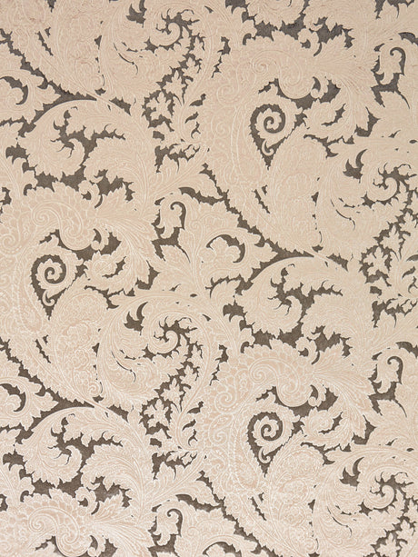 Scalamandre SC 000416565 PEWTER PALERMO VELVET PAISLEY Fabric - Eade's Wallpaper