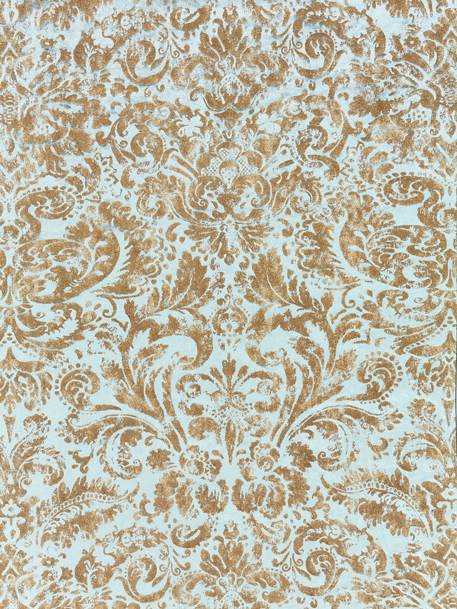 Scalamandre SC 000416592 VERDIGRIS PALLADIO VELVET DAMASK Fabric - Eade's Wallpaper