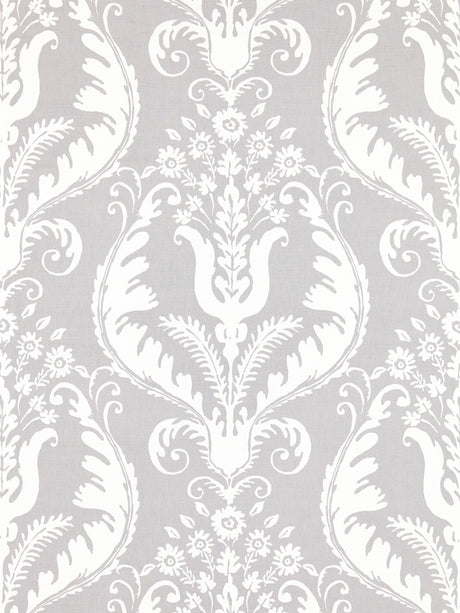 Scalamandre SC 000416597 FRENCH GREY PRIMAVERA LINEN PRINT Fabric - Eade's Wallpaper