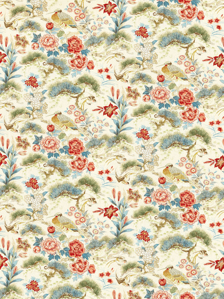 Scalamandre SC 000416601 SANDALWOOD SHENYANG LINEN PRINT Fabric - Eade's Wallpaper