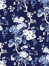 Scalamandre SC 000416602 INDIGO ASCOT LINEN PRINT Fabric - Eade's Wallpaper