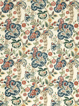 Scalamandre SC 000416603 MULTI ON CREAM CUMBRIA HAND BLOCK PRINT Fabric - Eade's Wallpaper