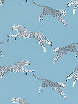 Scalamandre SC 000416634 CLOUD NINE LEAPING CHEETAH COTTON PRINT Fabric - Eade's Wallpaper