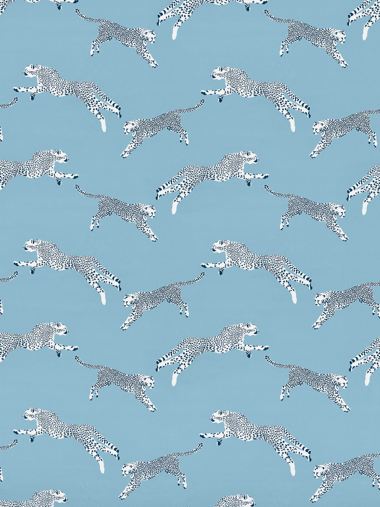 Scalamandre SC 000416634 CLOUD NINE LEAPING CHEETAH COTTON PRINT Fabric - Eade's Wallpaper