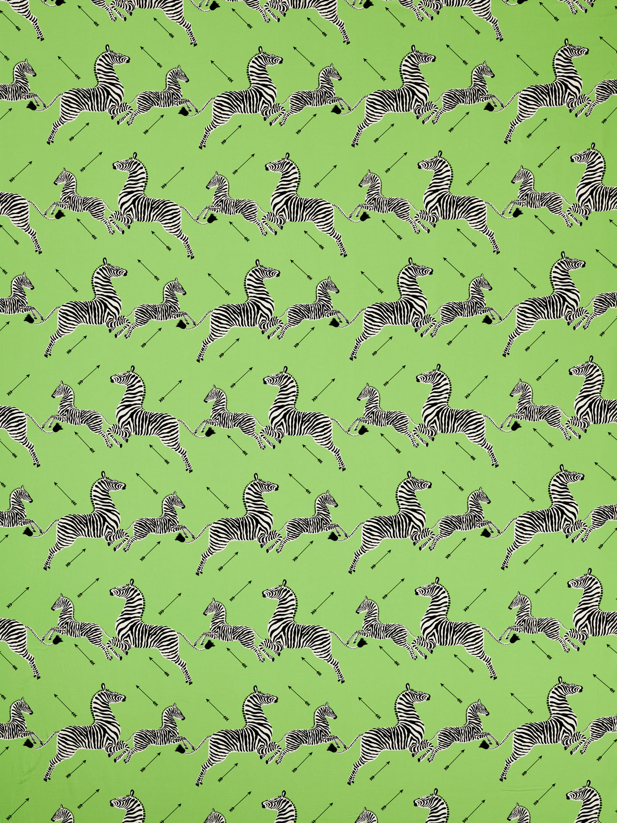Scalamandre SC 000416641 LIME ZEBRAS PETITE Fabric - Eade's Wallpaper