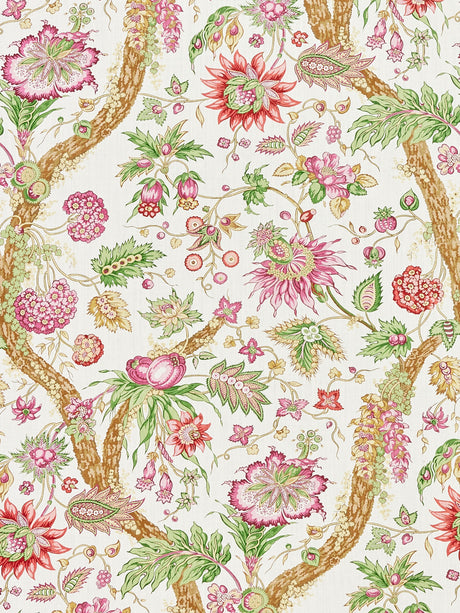 Scalamandre SC 000416647 GARDEN FLEURS TROPICALES Fabric - Eade's Wallpaper