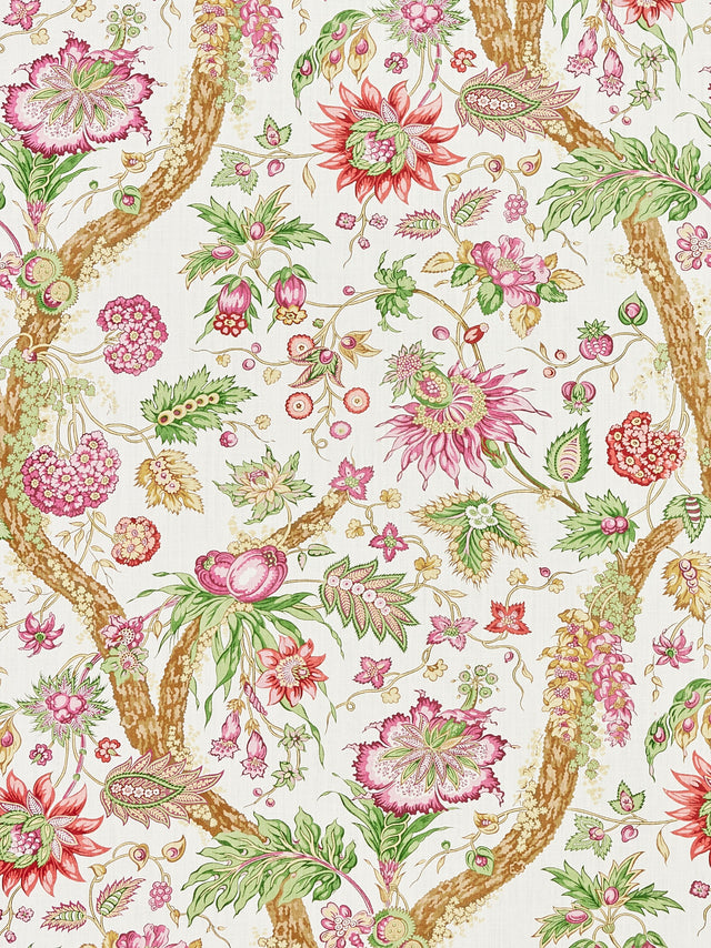 Scalamandre SC 000416647 GARDEN FLEURS TROPICALES Fabric - Eade's Wallpaper