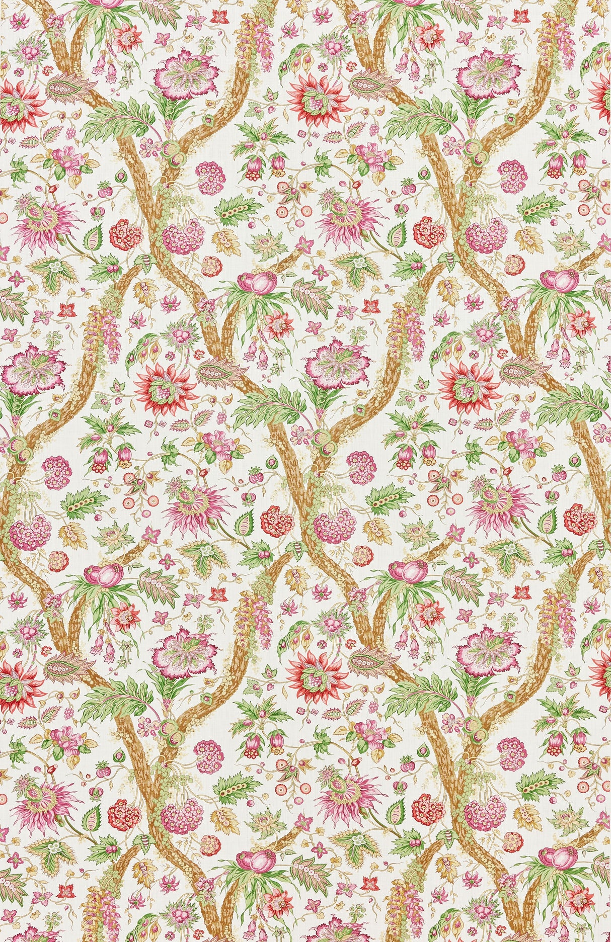 Scalamandre SC 000416647 GARDEN FLEURS TROPICALES Fabric - Eade's Wallpaper