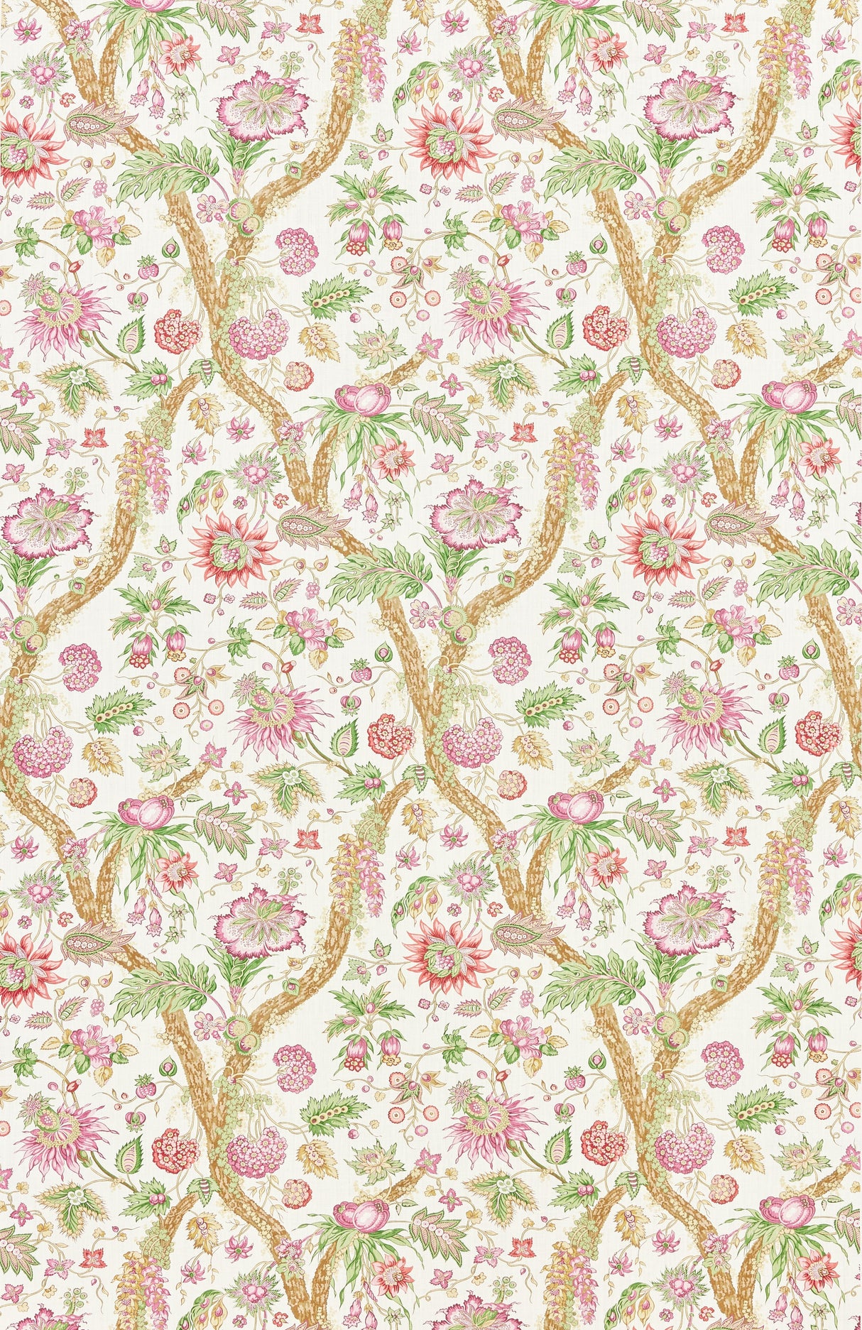Scalamandre SC 000416647 GARDEN FLEURS TROPICALES Fabric - Eade's Wallpaper