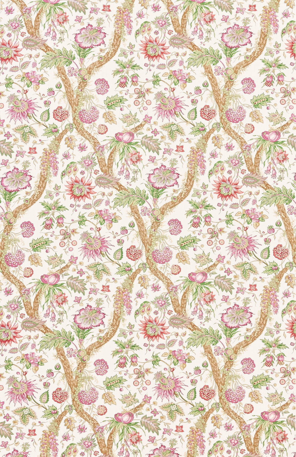 Scalamandre SC 000416647 GARDEN FLEURS TROPICALES Fabric - Eade's Wallpaper