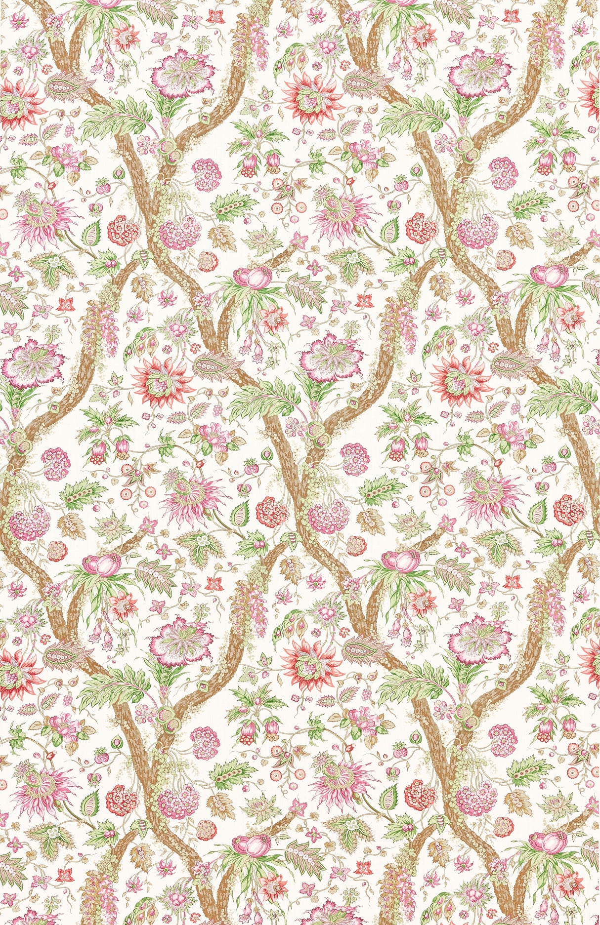 Scalamandre SC 000416647 GARDEN FLEURS TROPICALES Fabric - Eade's Wallpaper