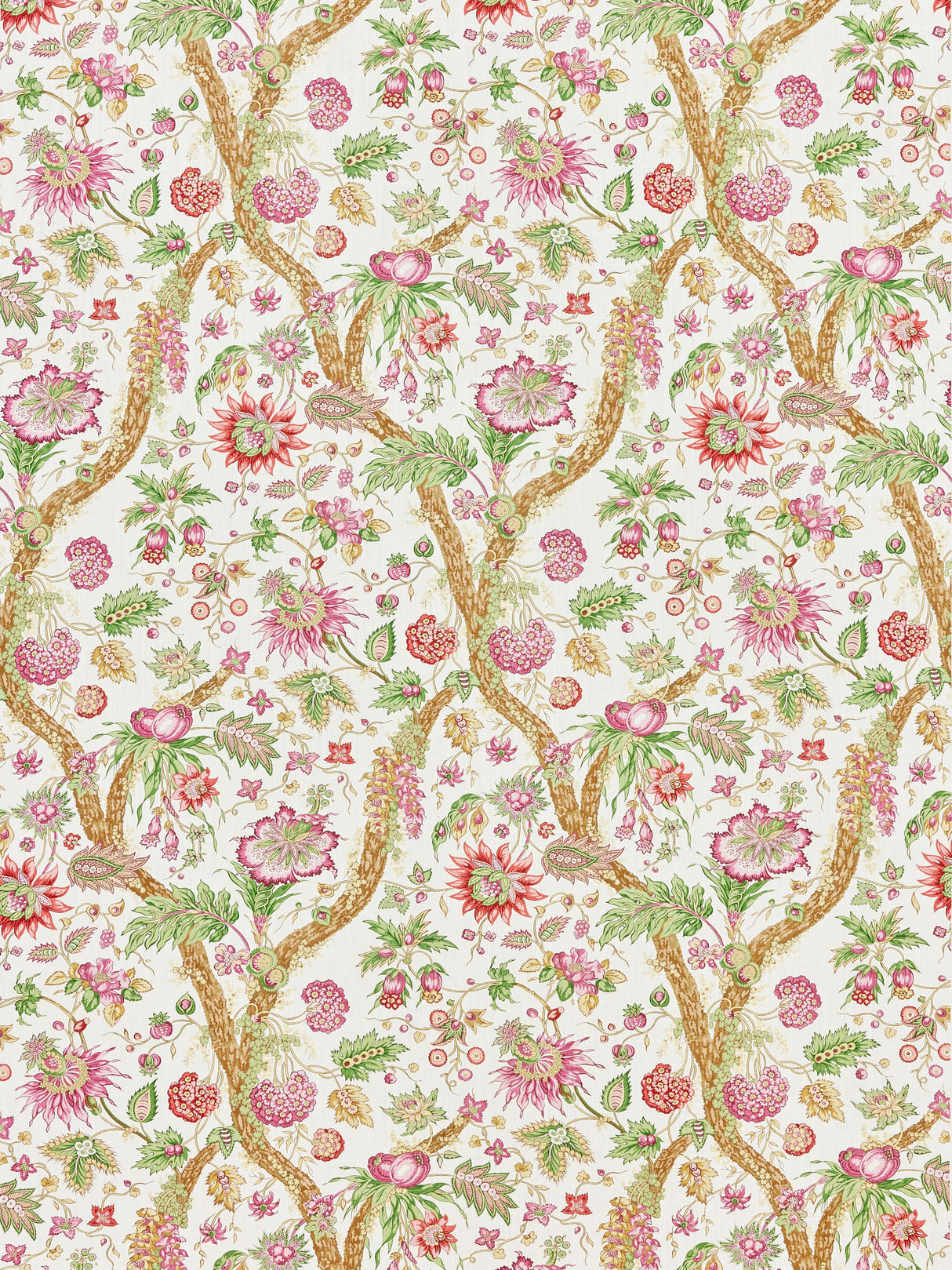Scalamandre SC 000416647 GARDEN FLEURS TROPICALES Fabric - Eade's Wallpaper