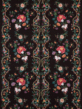 Scalamandre SC 000416648 ONYX RUBY CAMELLIA TRELLIS Fabric - Eade's Wallpaper