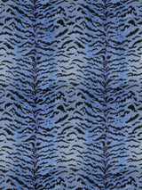 Scalamandre SC 000426167MMA BLUES & BLACK TIGRE Fabric - Eade's Wallpaper