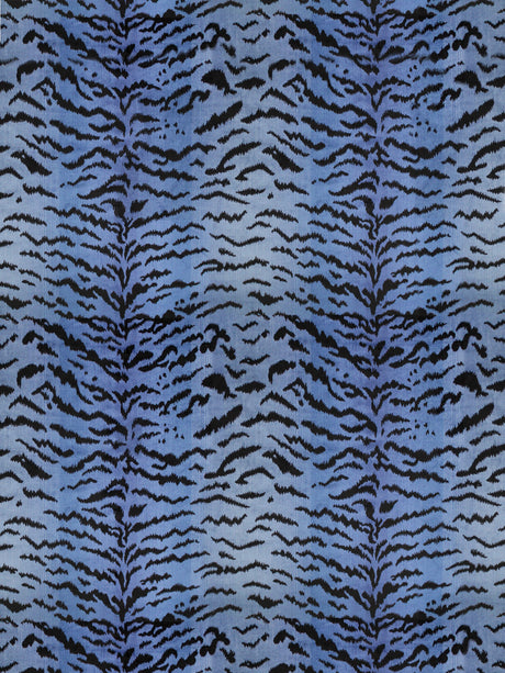 Scalamandre SC 000426167MMA BLUES & BLACK TIGRE Fabric - Eade's Wallpaper