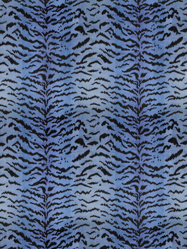 Scalamandre SC 000426167MMA BLUES & BLACK TIGRE Fabric - Eade's Wallpaper