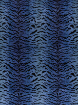 Scalamandre SC 000426167MM BLUES & BLACK TIGRE - SILK Fabric - Eade's Wallpaper