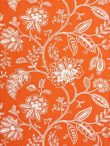 Scalamandre SC 000427011 MANDARIN KAVERI VINE Fabric - Eade's Wallpaper
