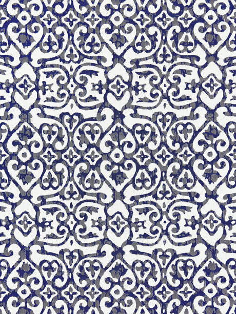 Scalamandre SC 000427057 INDIGO KEDIRI Fabric - Eade's Wallpaper