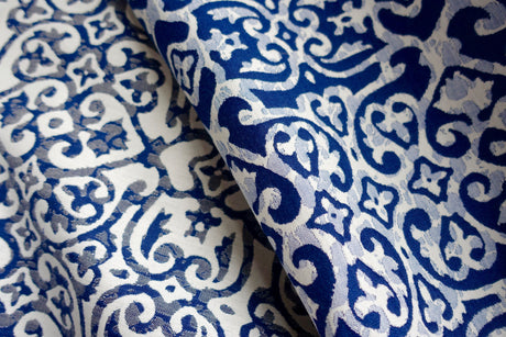 Scalamandre SC 000427057 INDIGO KEDIRI Fabric - Eade's Wallpaper